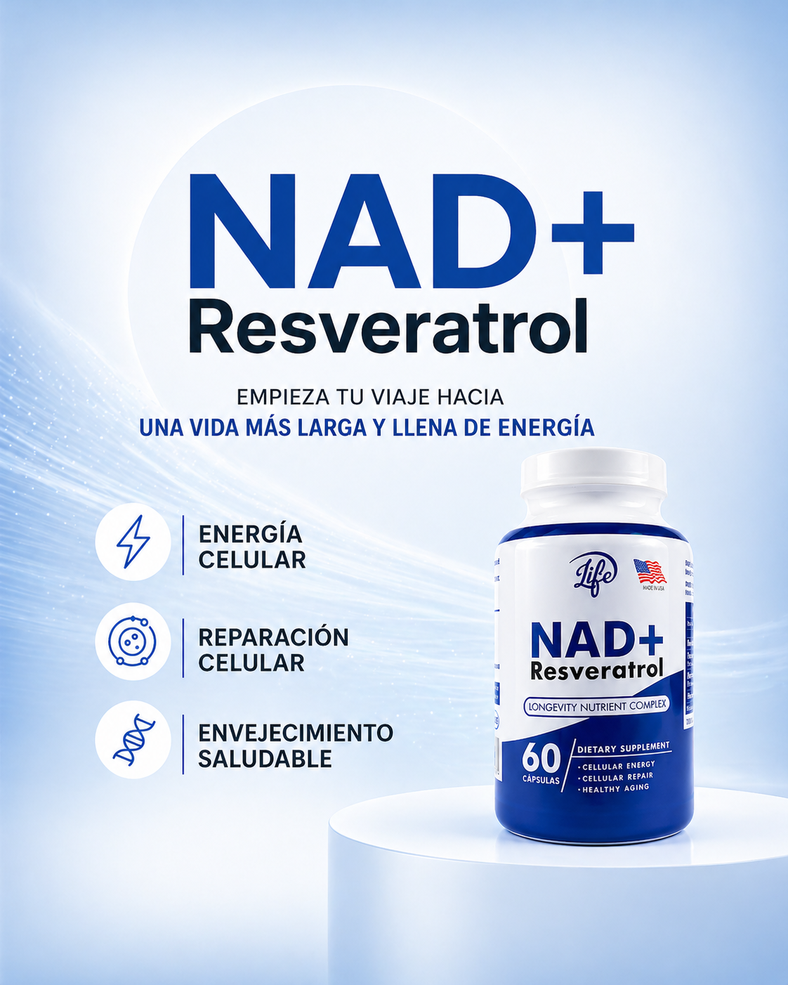 NAD+ Resveratrol – Complejo Nutricional para la Longevidad